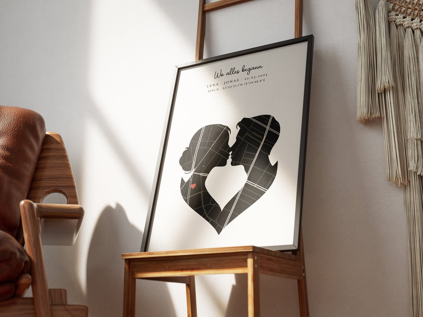 Karten-Poster „Paar-Silhouette“ Ansicht 3