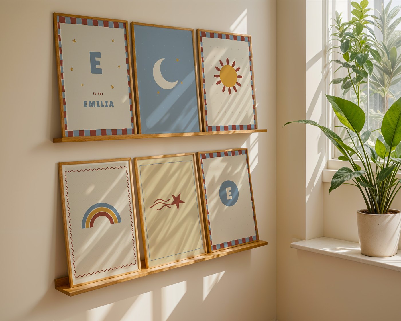 Namensposter 6er-Set „Sterne & Mond“ Ansicht 4