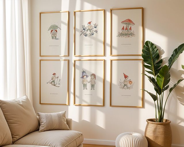 Elsa Beskow – Wichtel 6er-Set im Kinderzimmer