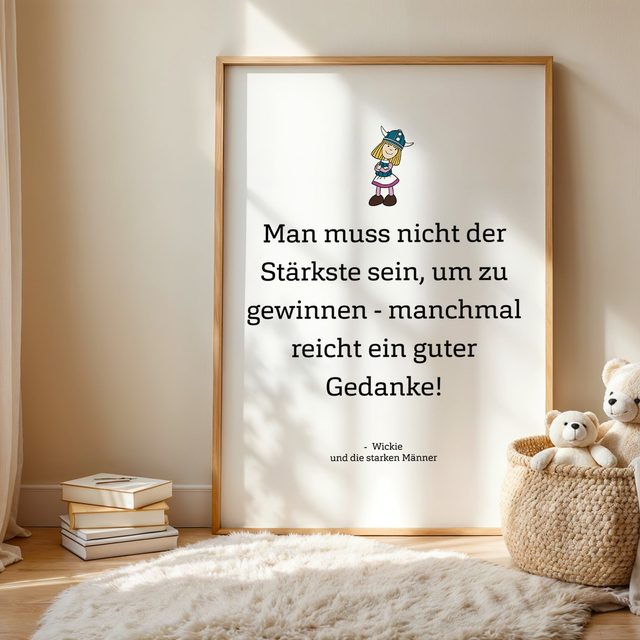 Wickie - Vicky the Viking - Spruch - Wickie und die starken Männer im Kinderzimmer