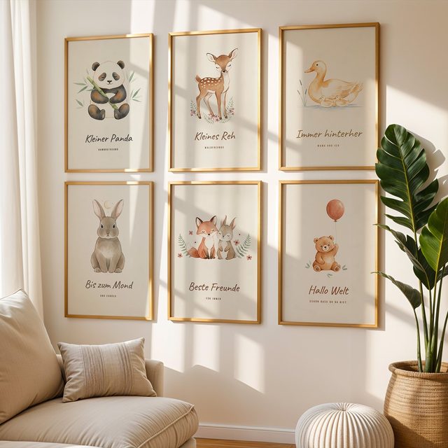 „Gute Nacht“ set of 6 in the kids' room