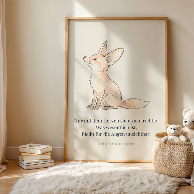 Poster Kinderzimmer Fuchs im Kinderzimmer