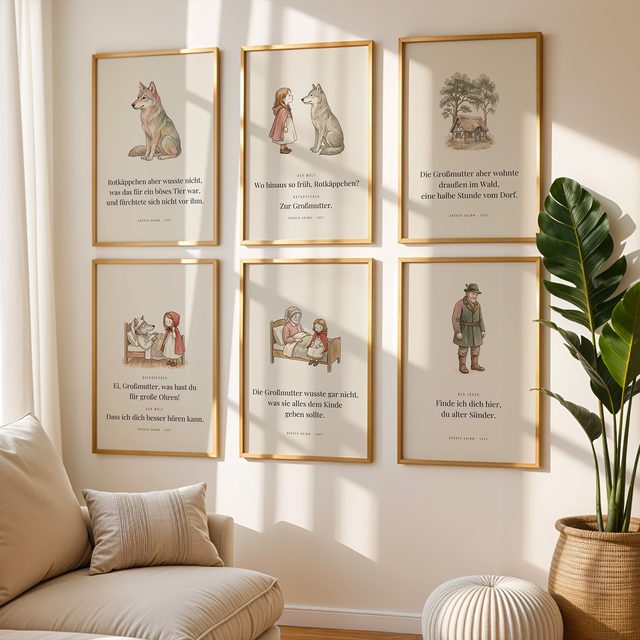 Rotkäppchen 6er-Set – Der Wolf im Kinderzimmer