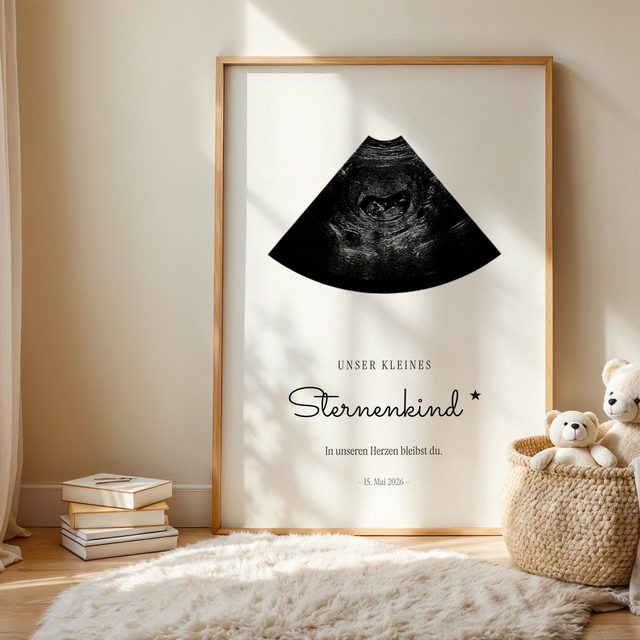 Sternenkind – mit deinem Ultraschallbild im Kinderzimmer