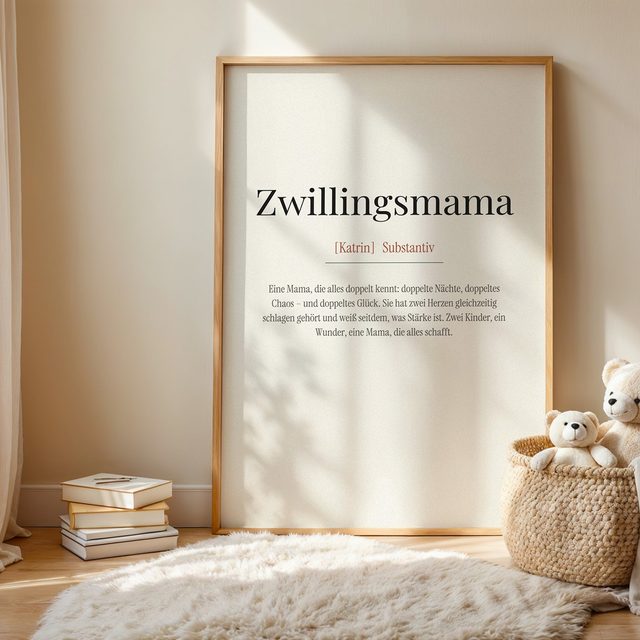 Zwillingsmama (Definition) im Kinderzimmer