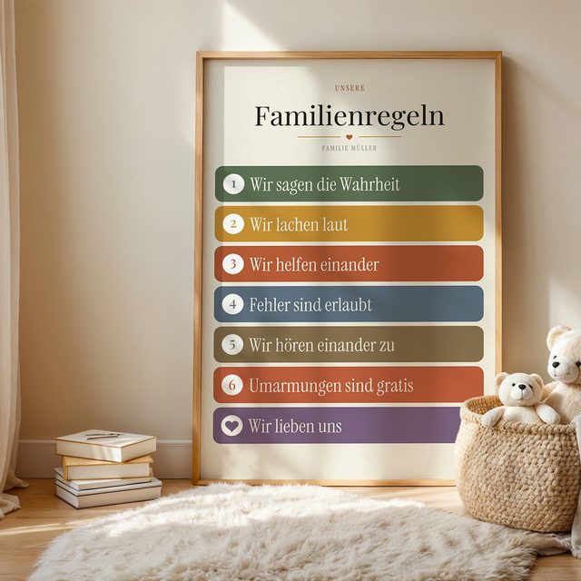 Hausregeln Bänder Klassik im Kinderzimmer
