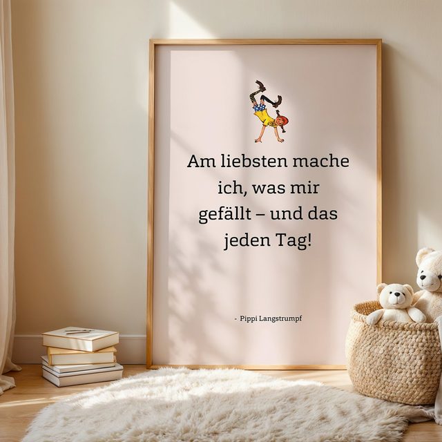 Pippi Langstrumpf (inspiriert) im Kinderzimmer