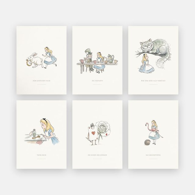 Alice im Wunderland 6er-Set – Motiv
