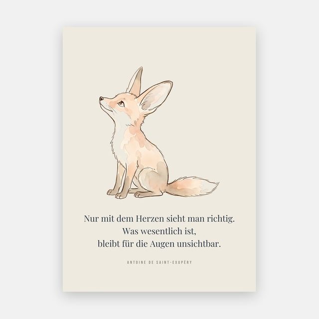 Poster Kinderzimmer Fuchs – Motiv