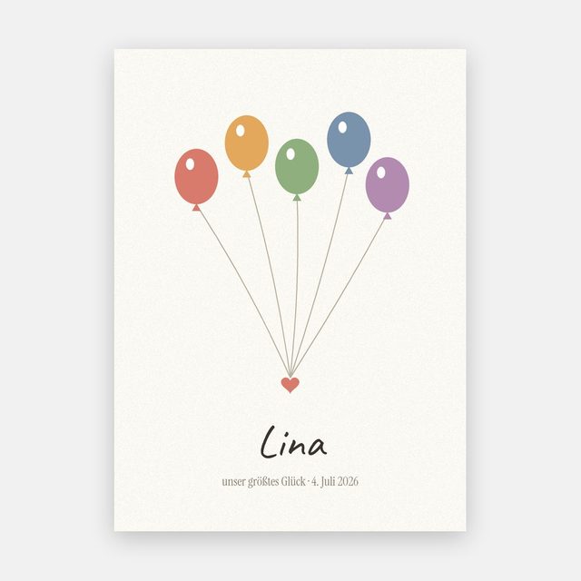 Regenbogenbaby – Ballons – Motiv