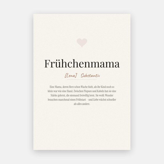 Frühchenmama (Definition) – Motiv