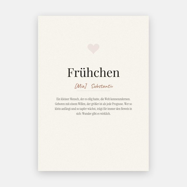 Frühchen (Definition) – Motiv