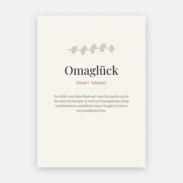 Omaglück (Definition) – Motiv