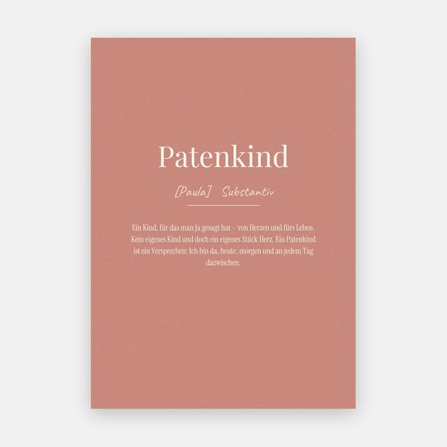 Patenkind (Definition) – Motiv