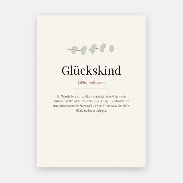 Glückskind (Definition) – Motiv