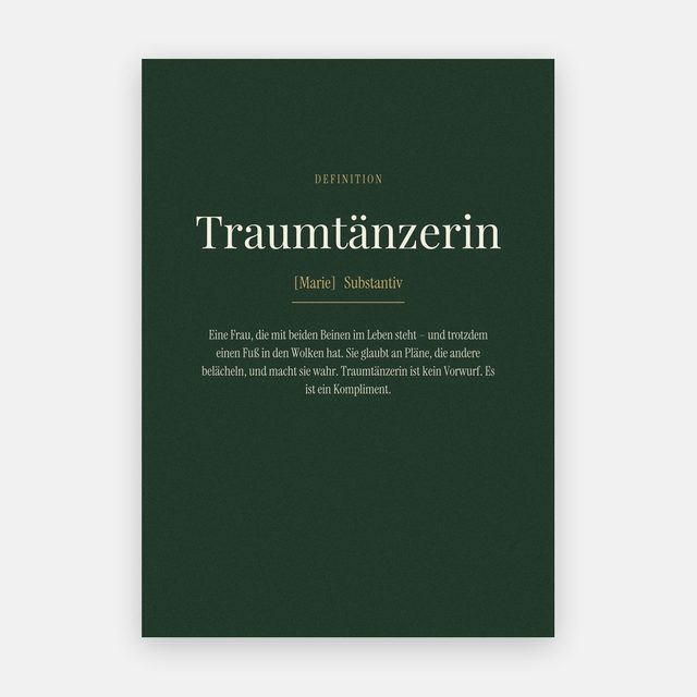 Traumtänzerin (Definition) – Motiv