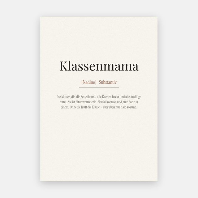 Klassenmama (Definition) – Motiv