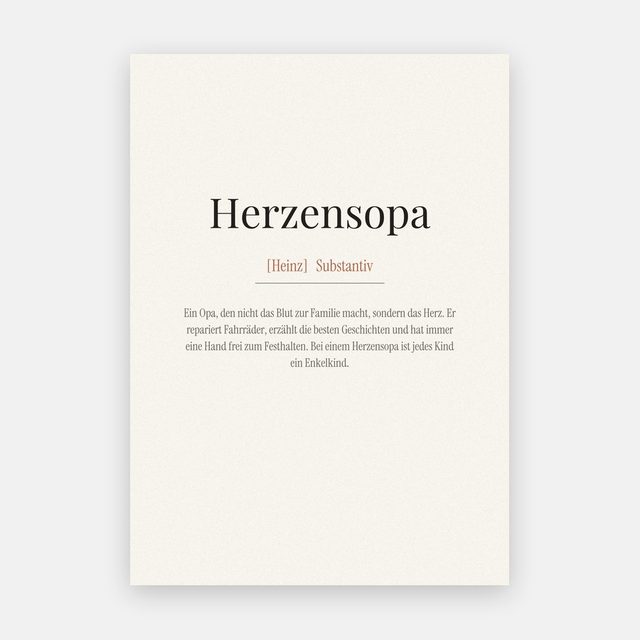 Herzensopa (Definition) – Motiv