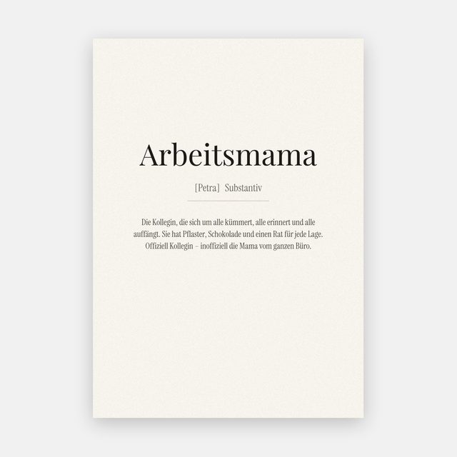 Arbeitsmama (Definition) – Motiv