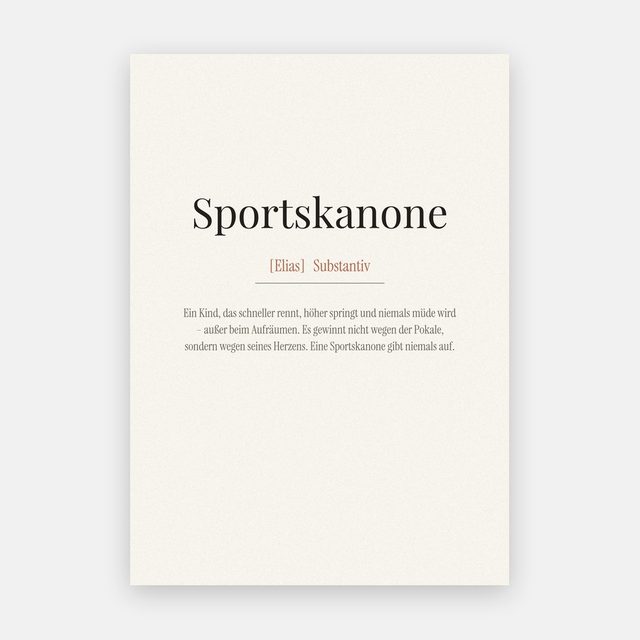 Sportskanone (Definition) – Motiv