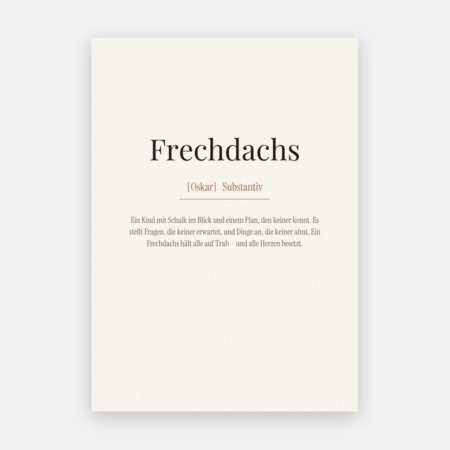 Frechdachs (Definition) – Motiv