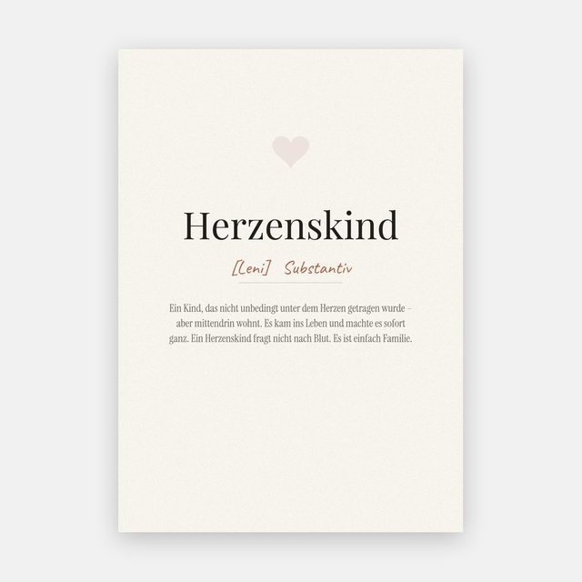 Herzenskind (Definition) – Motiv