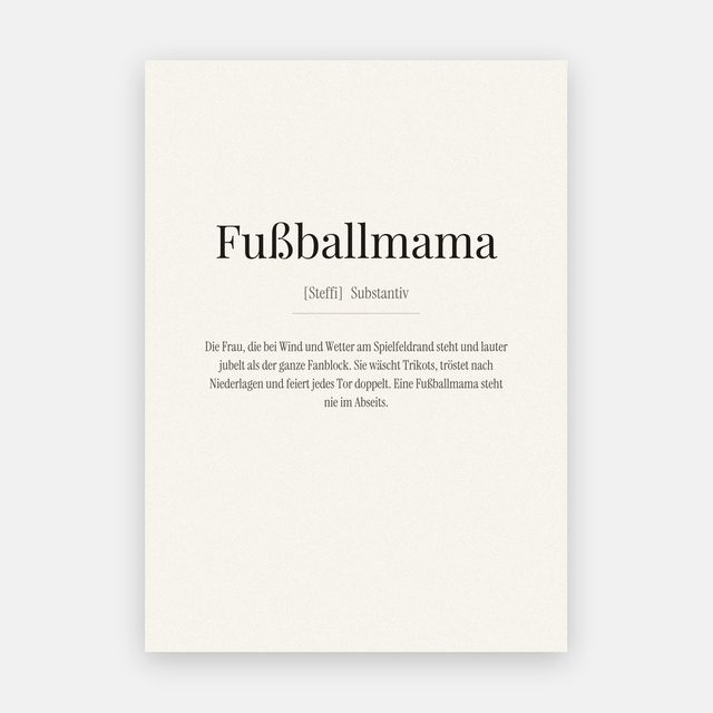 Fußballmama (Definition) – Motiv