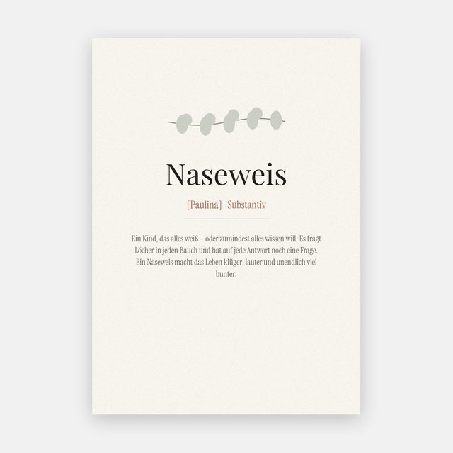 Naseweis (Definition) – Motiv