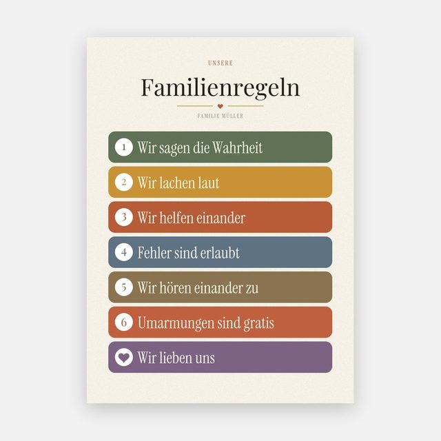 Hausregeln Bänder Klassik – Motiv