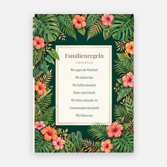 House rules Dschungel – design