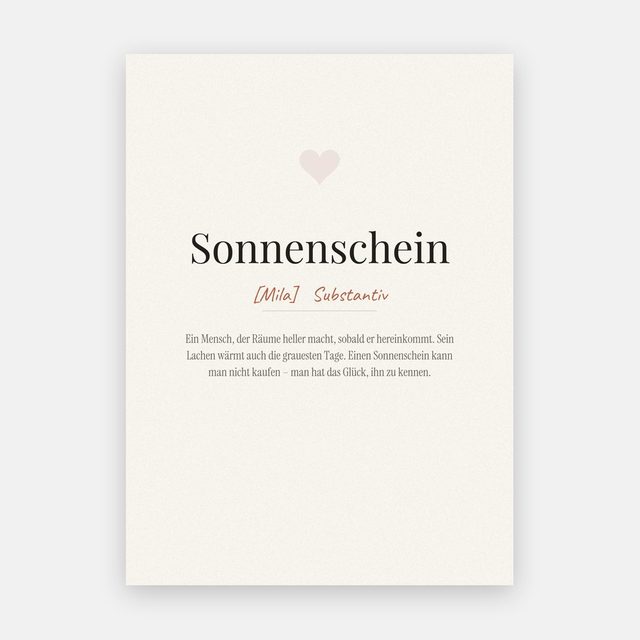 Sonnenschein (Definition) – Motiv