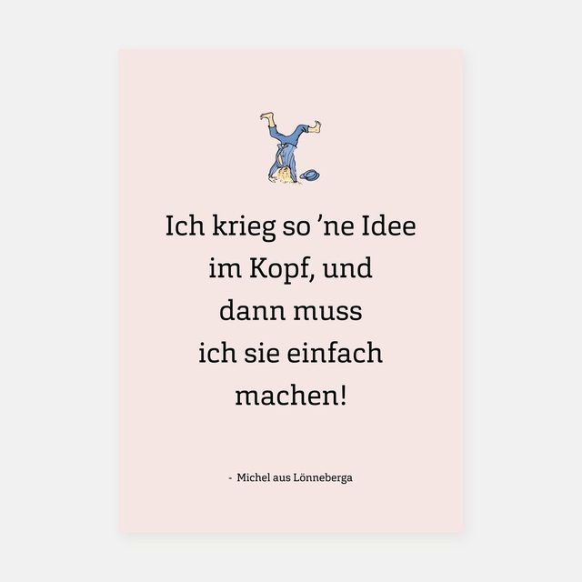 „Michel – Idee im Kopf“ (Idea in my head) design