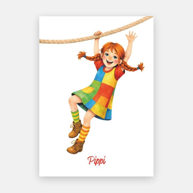 „Pippi am Seil“ (Pippi on the rope) design